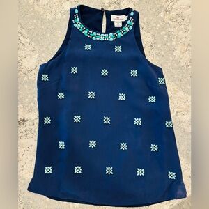 Vineyard Vines classy beaded silk tank